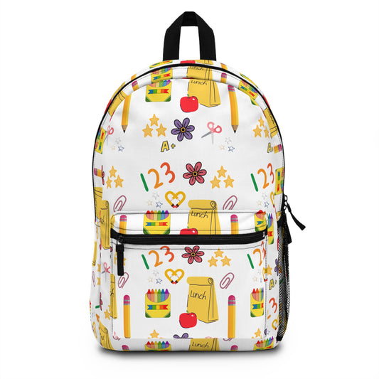 Back to School Backpack for Kids | Fun 123 Lunch Design | Durable Lightweight School Bag for Girls & Boys | Teacher Gift or Student Must-Have
