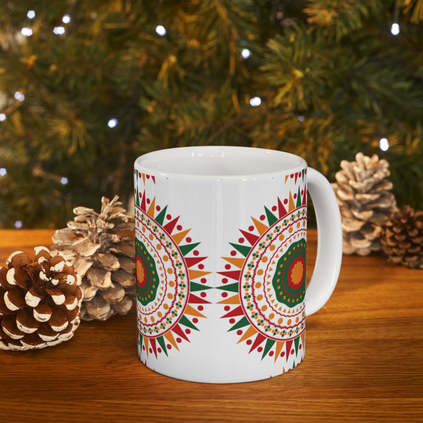 Kwanzaa Mug | African-Inspired Ceramic Coffee Cup | Vibrant Cultural Gift in 11oz & 15oz