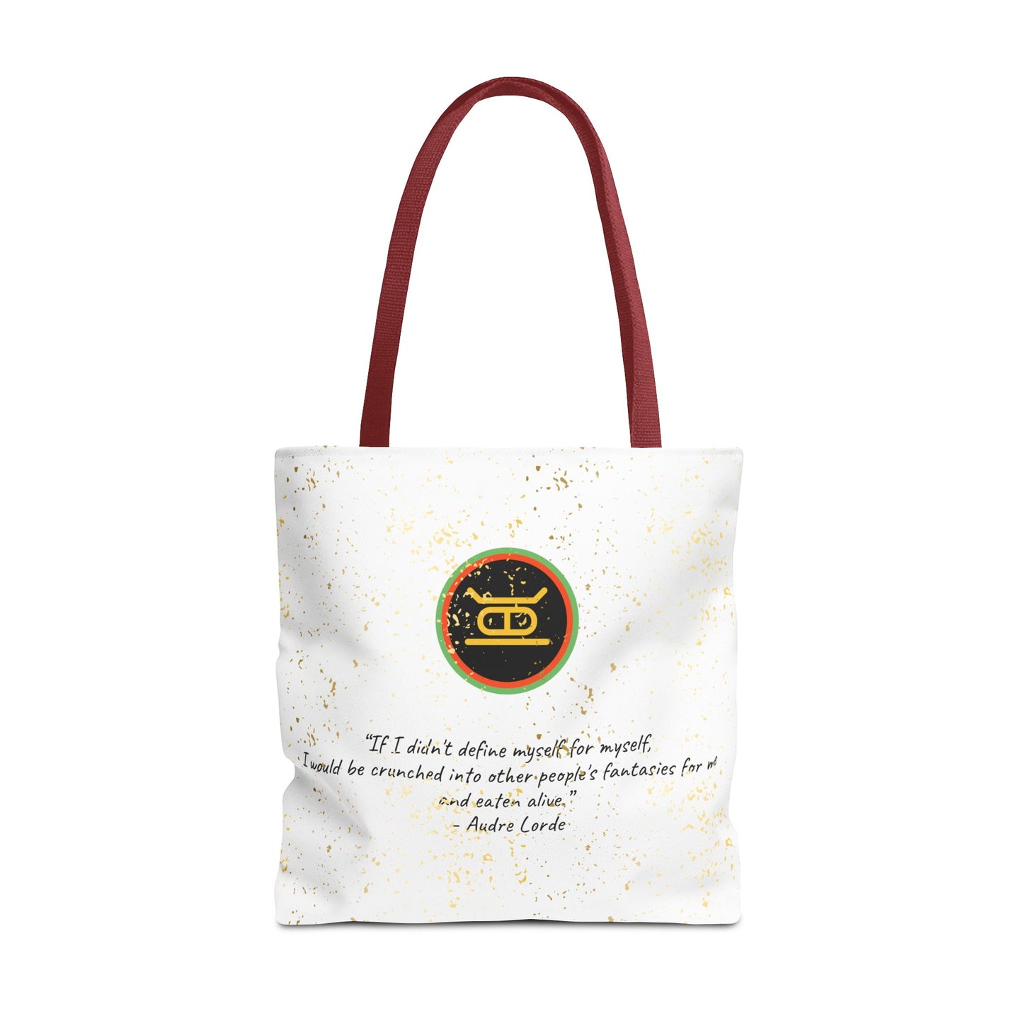 Kwanzaa Tote Bag | Kujichagulia Symbol | Audre Lorde Quote | African-Inspired Gift | Durable, Stylish, & Functional