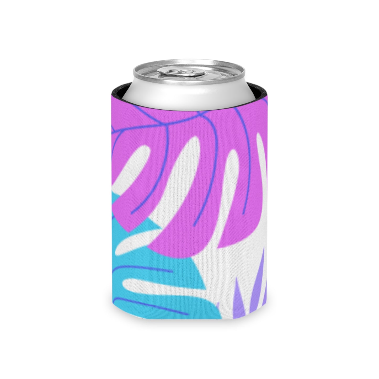 Island Vibes Koozie - Personalized Purple & Teal Can Cooler for Beach, Summer, and Outdoor Parties | Drink Insulator