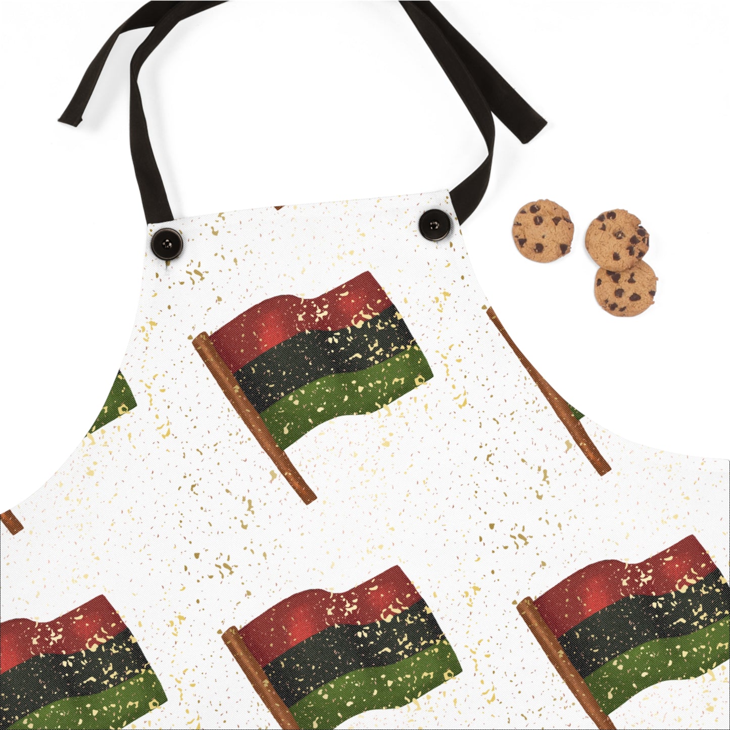 Pan-African Flag Apron | Black Pride Cooking Apron | Cultural Kitchenware for Grilling & Baking