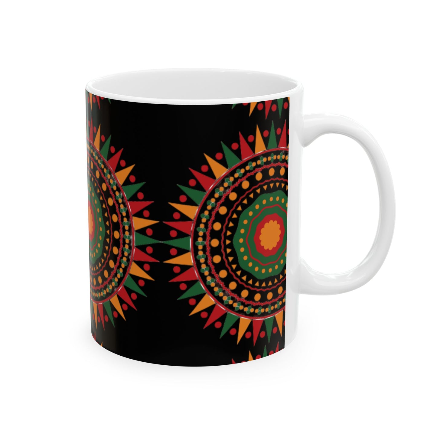 Kwanzaa Mug | African-Inspired Ceramic Coffee Cup | Vibrant Cultural Gift in 11oz & 15oz