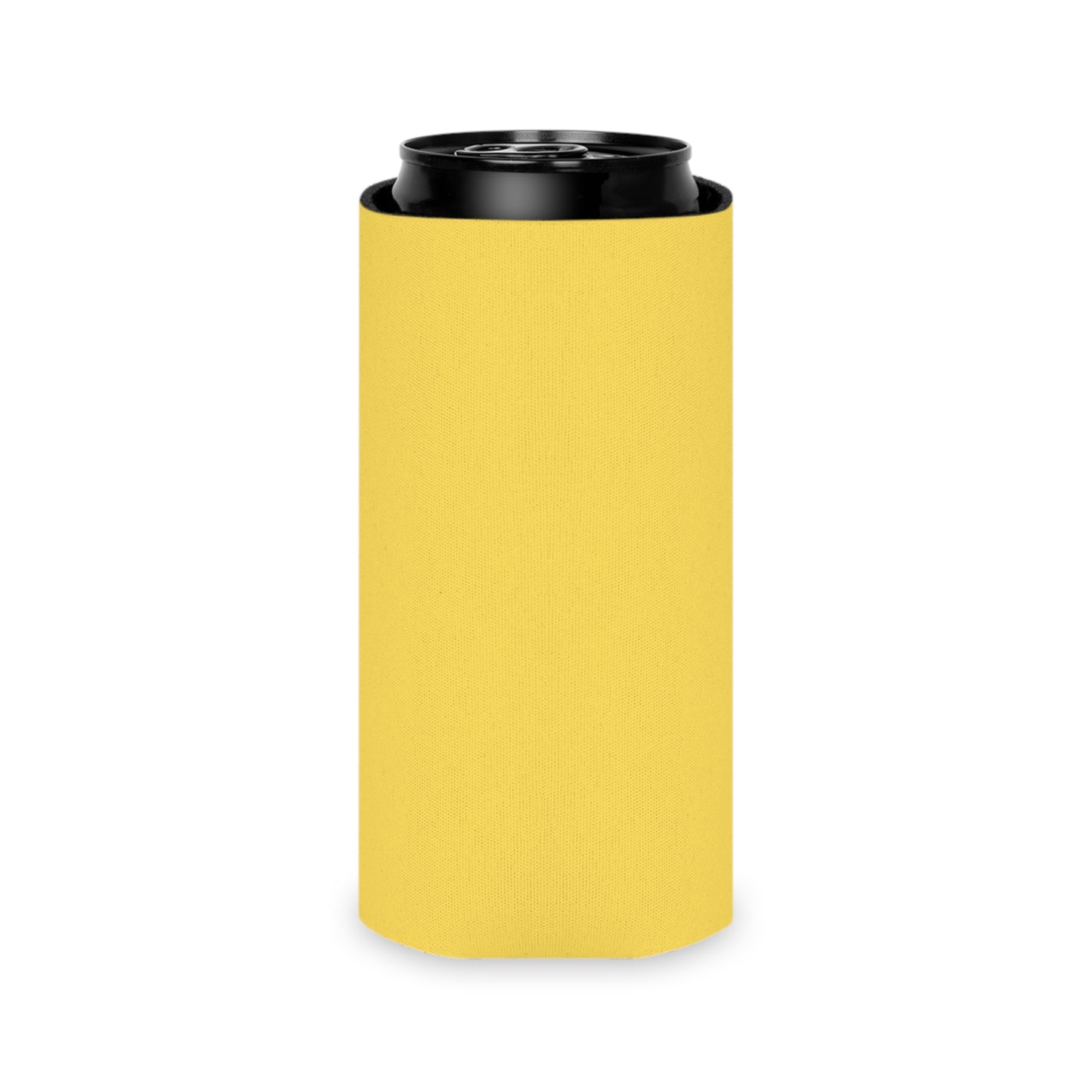 Sun-Kissed Serenity: Tropical Yellow Koozie with Beach Chair & Umbrella Design | Custom Print