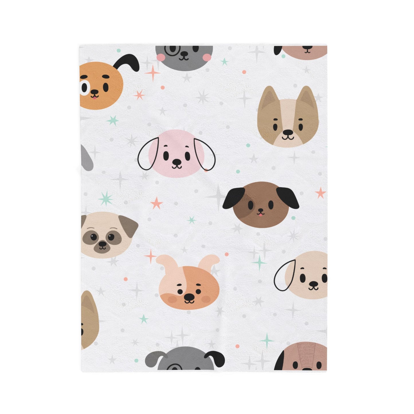 Cozy Dog Face Plush Blanket – National Dog Day Gift for Dog Lovers | Available in 3 Sizes