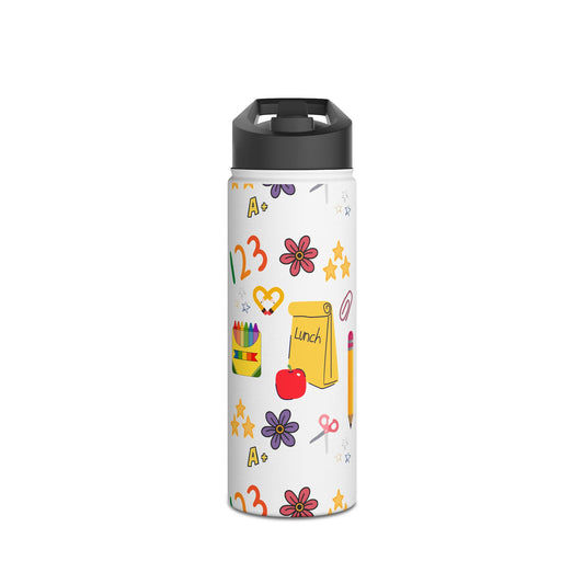 Back-to-School Stainless Steel Water Bottle | BPA-Free Insulated Kids & Teacher Gift | Keeps Drinks Hot & Cold | 12oz 18oz 32oz