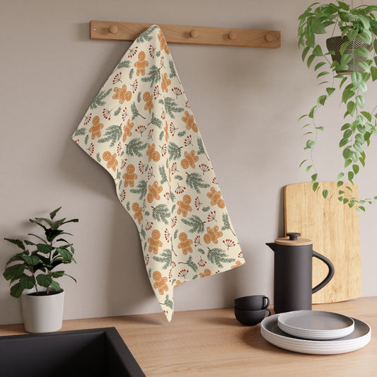 Cozy Winter Gingerbread Kitchen Towel - Festive Holiday Decor for Baking Enthusiasts