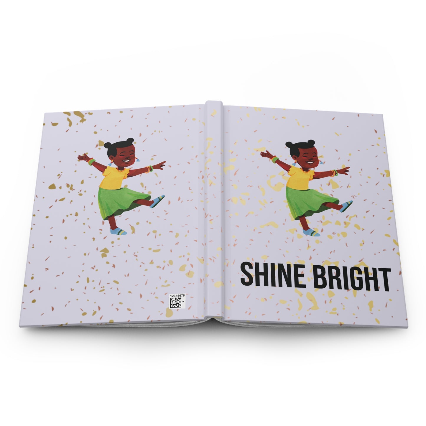 Shine Bright Hardcover Journal | Kwanzaa Gift for Little Black Girls | Empowering Notebook with 150 Lined Pages | Inspirational Kids Gift