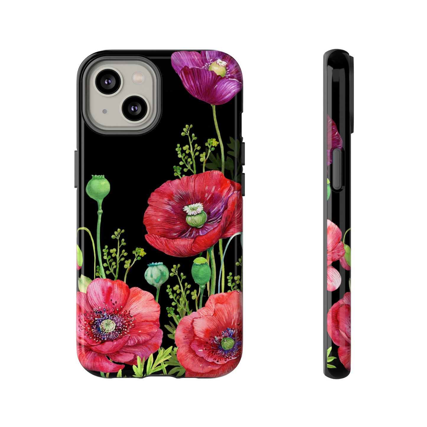 Vibrant Floral iPhone Case - Dual Layer Protection, Elegant ToughCase Edition