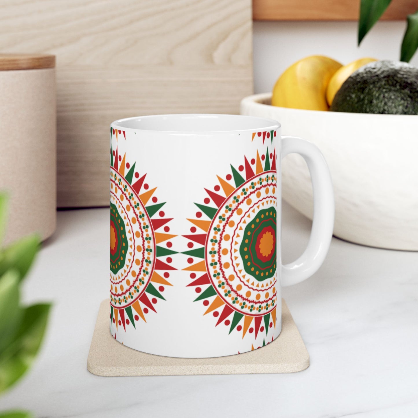 Kwanzaa Mug | African-Inspired Ceramic Coffee Cup | Vibrant Cultural Gift in 11oz & 15oz