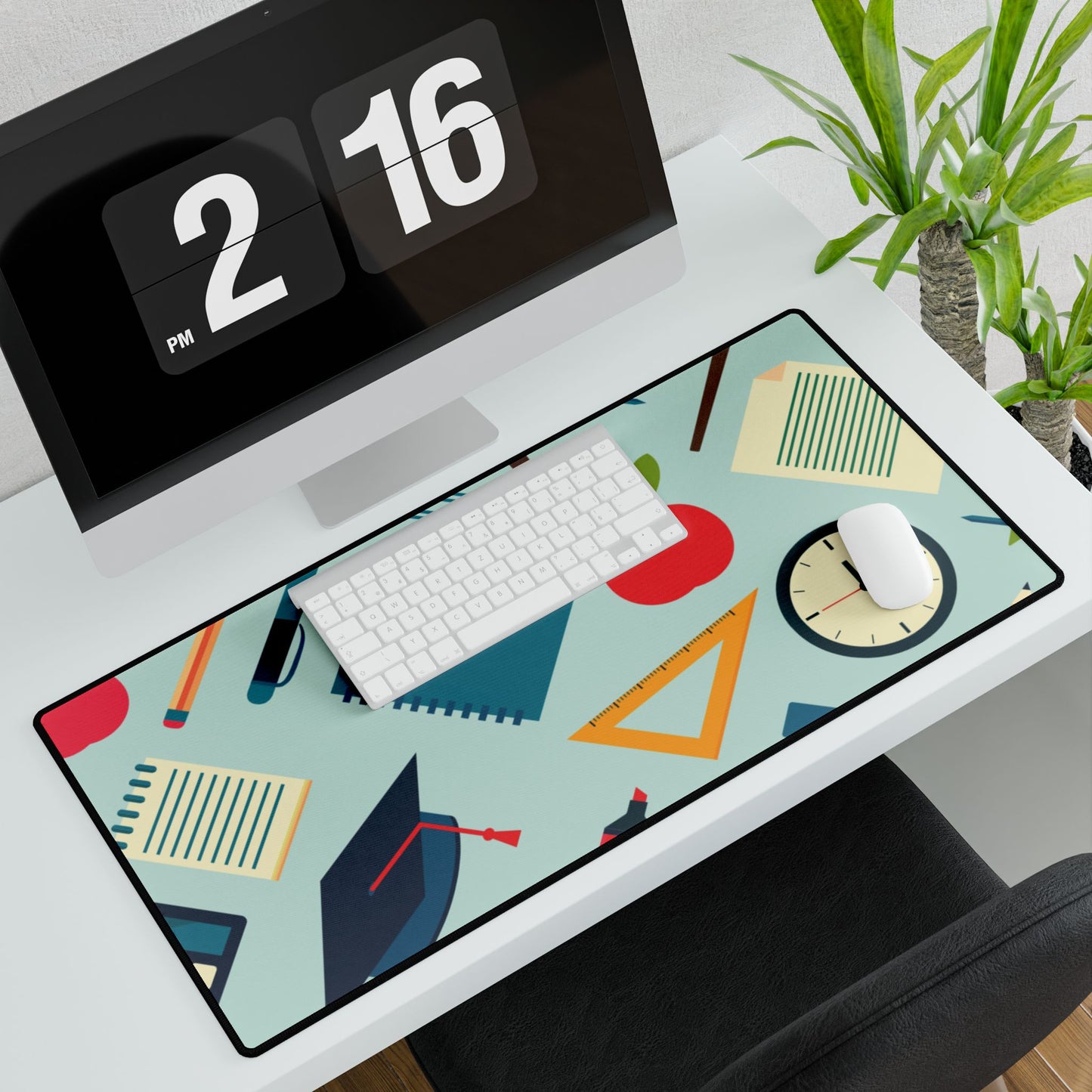 Back-to-School Desk Mat | Cute Teacher Desk Pad for Classroom or Home Office | Academic Desk Decor for Students & Professionals