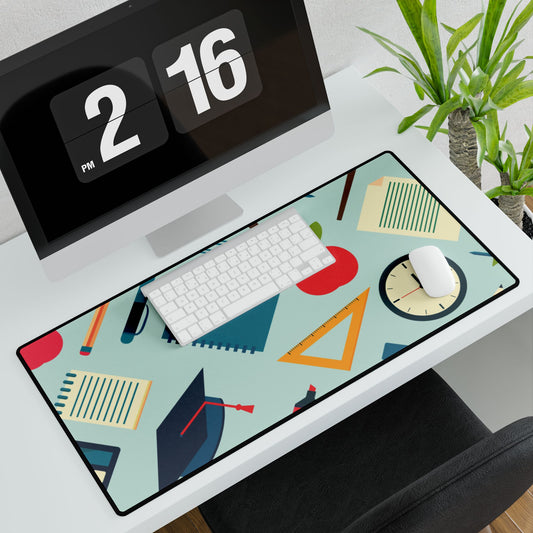 Back-to-School Desk Mat | Cute Teacher Desk Pad for Classroom or Home Office | Academic Desk Decor for Students & Professionals