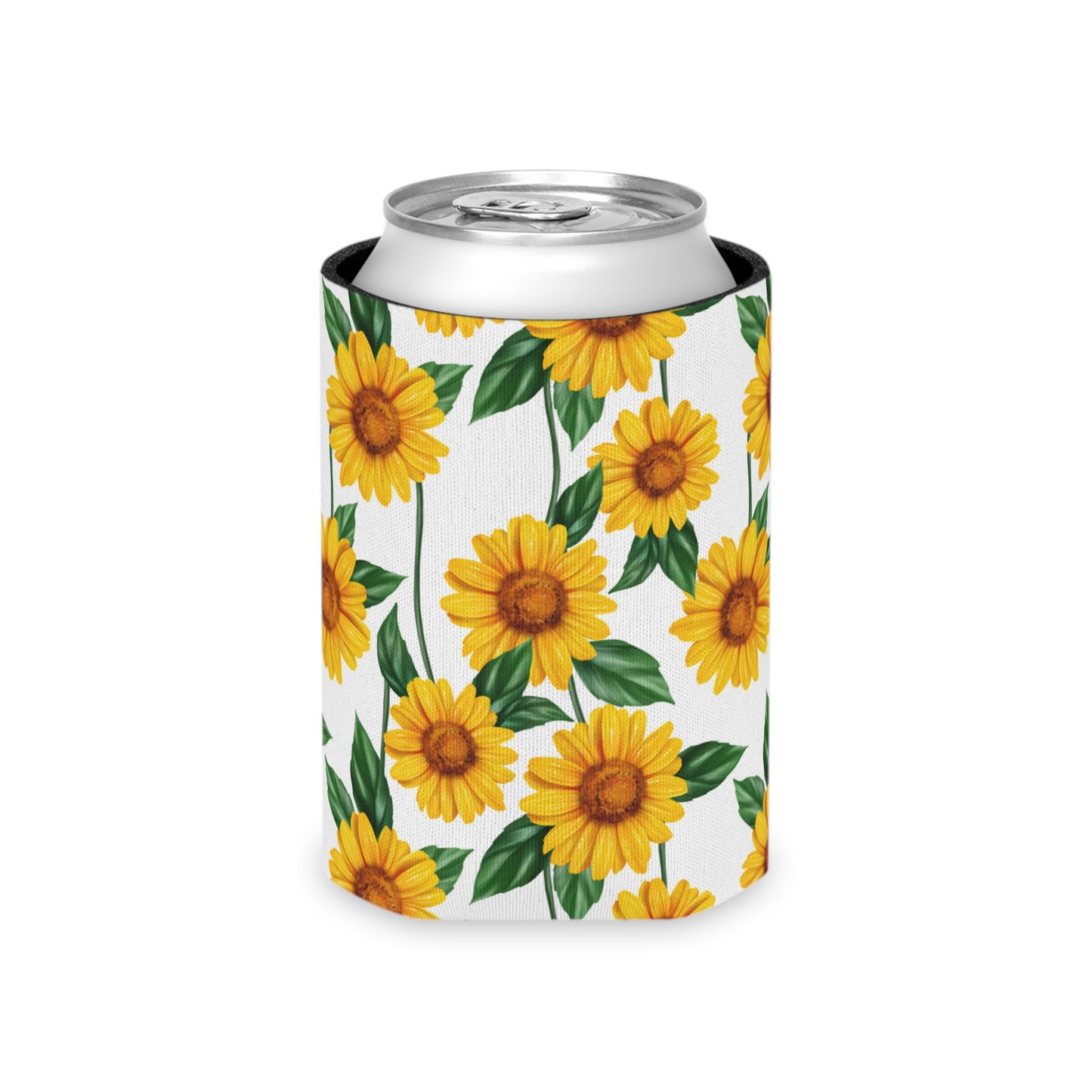 Sunflower Bliss Koozie - Personalized Floral Can Cooler for Garden Parties, Beach, and Outdoor Events | Drink Insulator