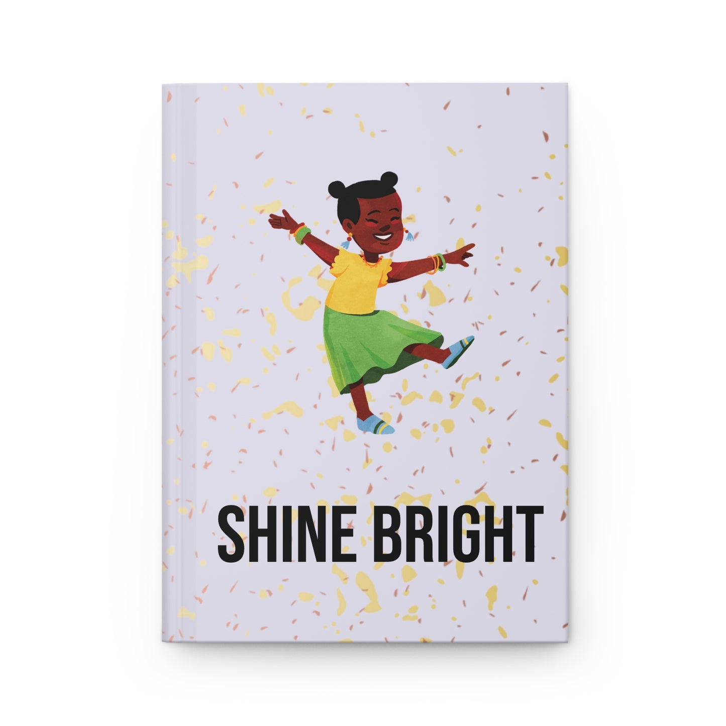 Shine Bright Hardcover Journal | Kwanzaa Gift for Little Black Girls | Empowering Notebook with 150 Lined Pages | Inspirational Kids Gift