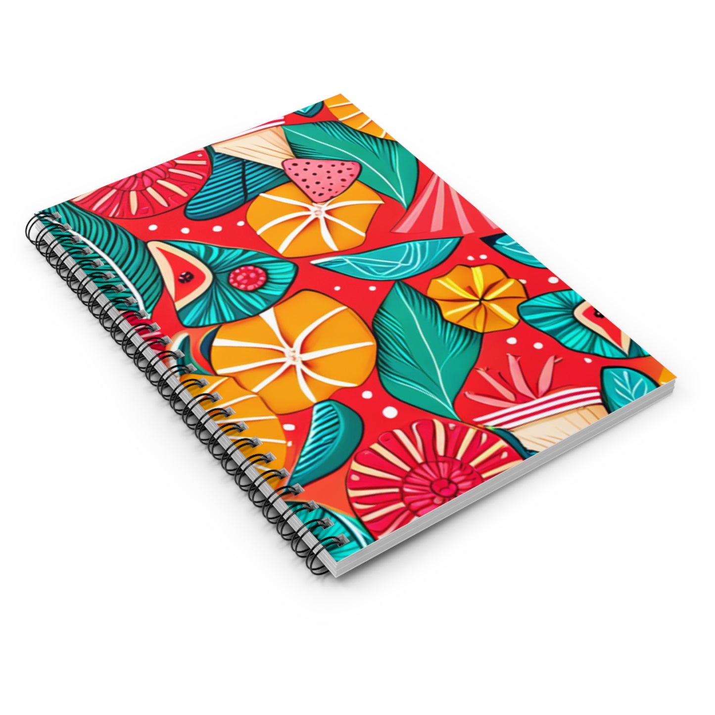 Vibrant Summer Fruit Spiral Notebook - Stylish Journal for Work from Home & School | 118 Pages