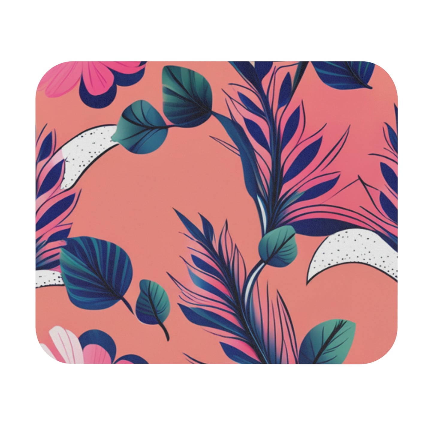 Stylish Abstract Pink Floral Mouse Pad - Luxe Home Office Essentials | Perfect for Work from Home & Gaming