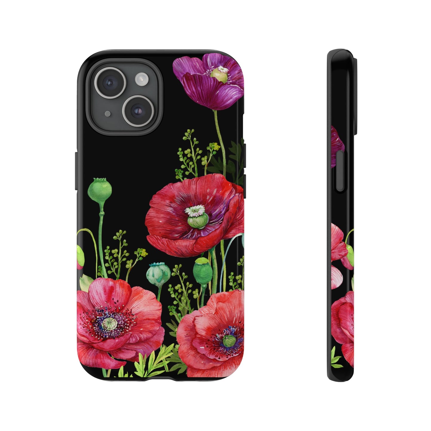 Vibrant Floral iPhone Case - Dual Layer Protection, Elegant ToughCase Edition