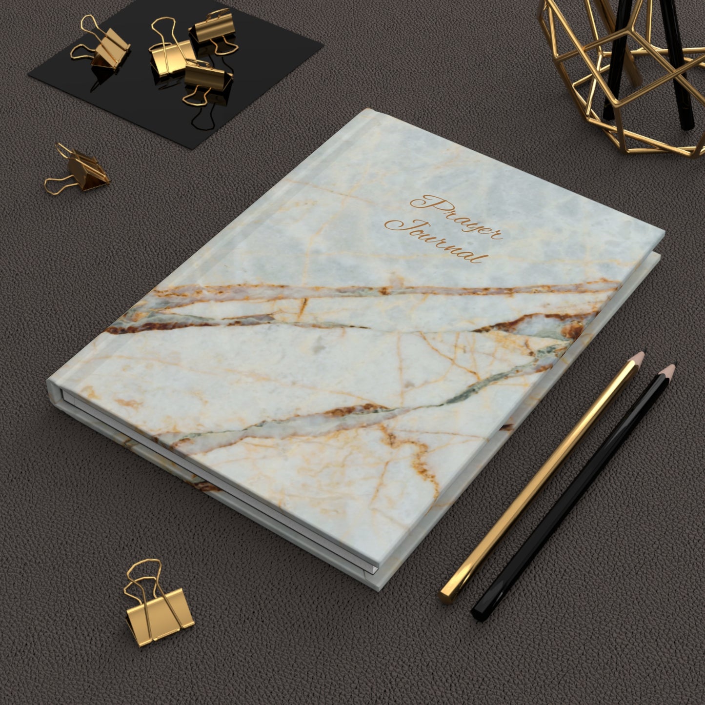 Elegant Marble Prayer Journal - Soft Blue & Brown Hues | Perfect for Meditation & Bible Study | Vivid Inspirations Collection