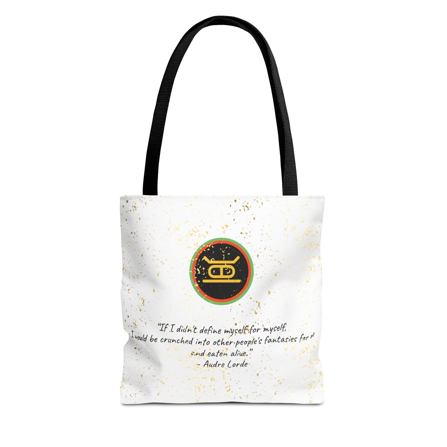 Kwanzaa Tote Bag | Kujichagulia Symbol | Audre Lorde Quote | African-Inspired Gift | Durable, Stylish, & Functional