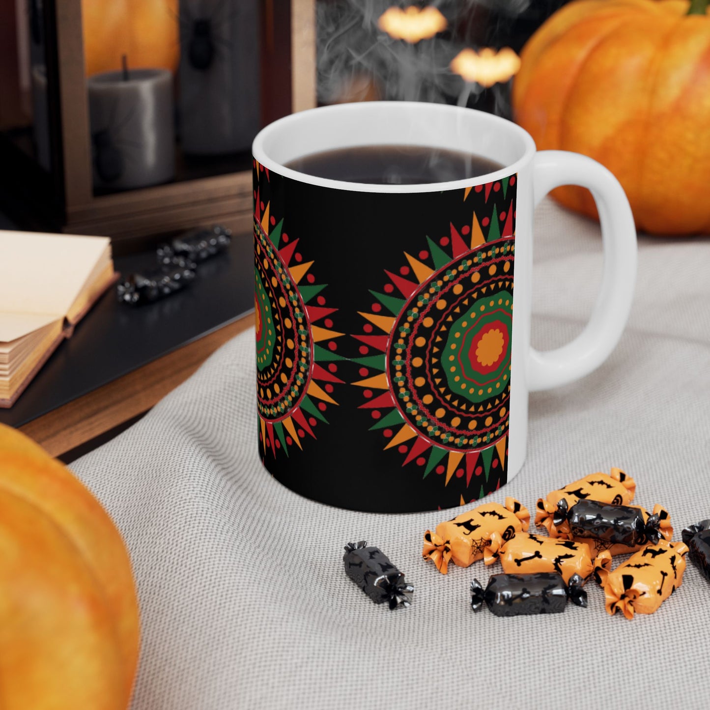 Kwanzaa Mug | African-Inspired Ceramic Coffee Cup | Vibrant Cultural Gift in 11oz & 15oz