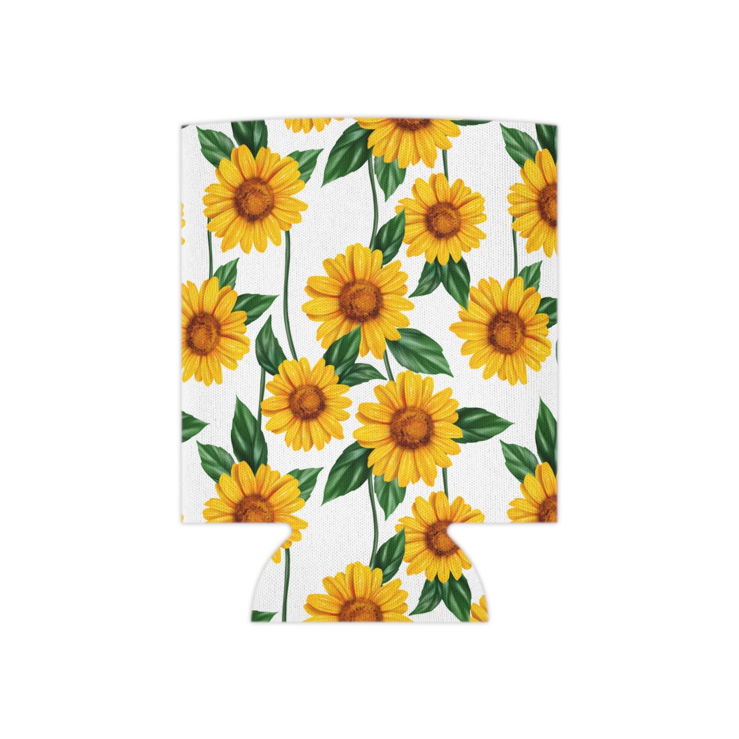 Sunflower Bliss Koozie - Personalized Floral Can Cooler for Garden Parties, Beach, and Outdoor Events | Drink Insulator