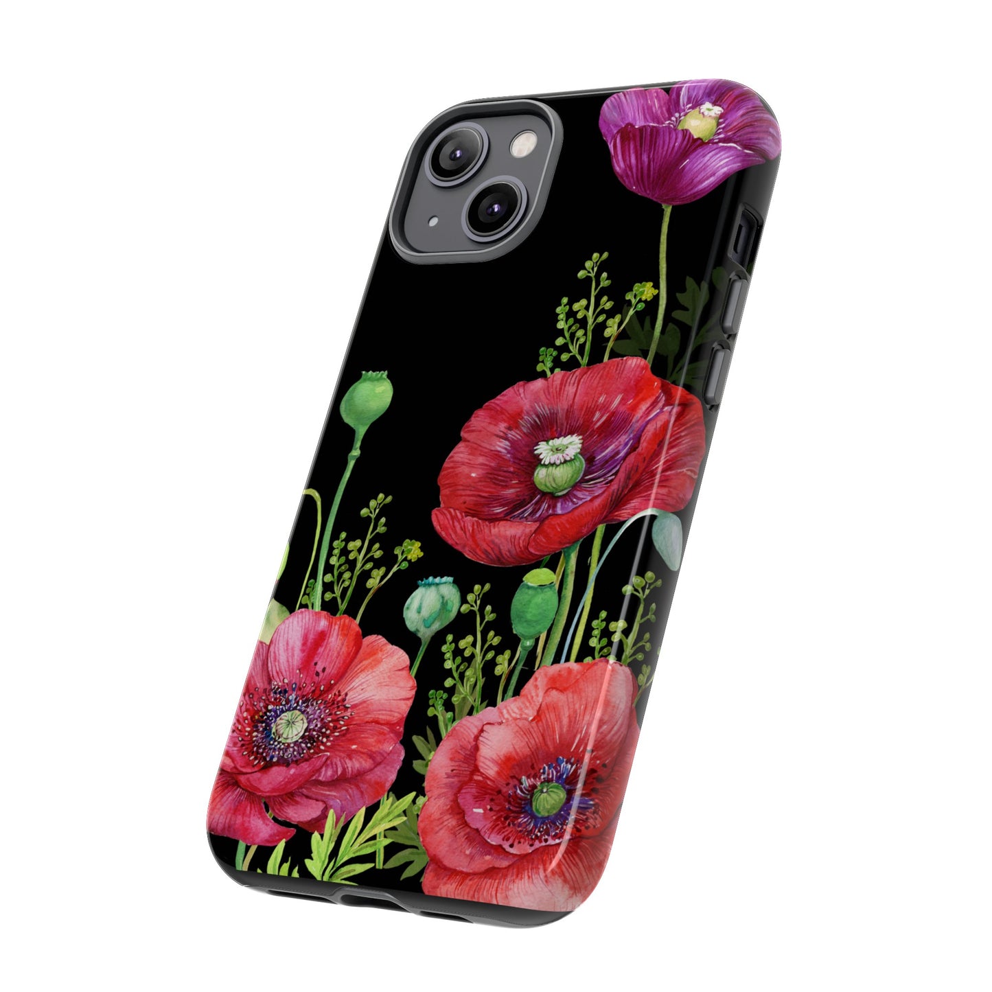 Vibrant Floral iPhone Case - Dual Layer Protection, Elegant ToughCase Edition