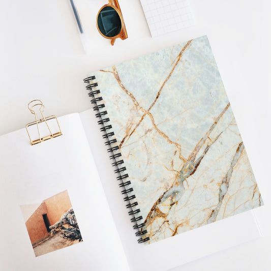 Elegant Marble Prayer Journal - Soft Blue & Brown Hues | Perfect for Spiritual Reflections & Daily Planning