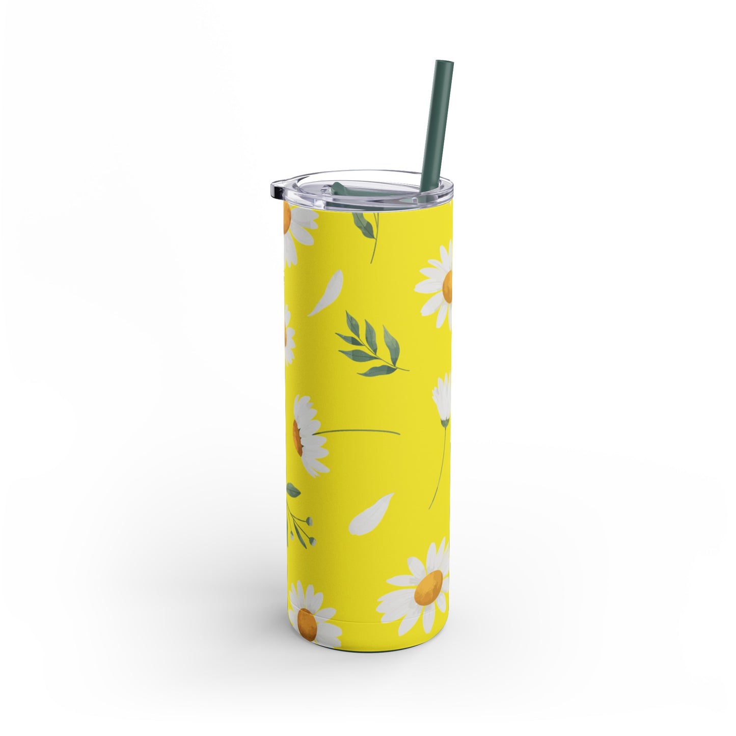 Sunshine Daisy 20oz Tumbler: Bright Yellow Floral Pattern for Hot & Cold Beverages - BPA-Free Steel