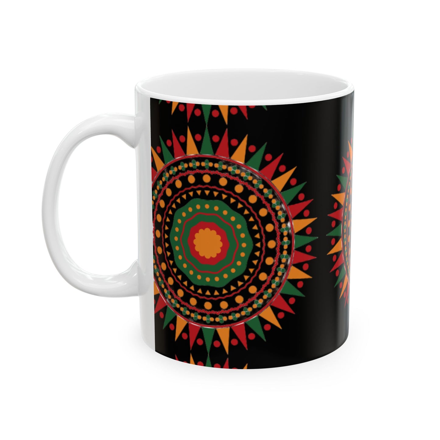 Kwanzaa Mug | African-Inspired Ceramic Coffee Cup | Vibrant Cultural Gift in 11oz & 15oz