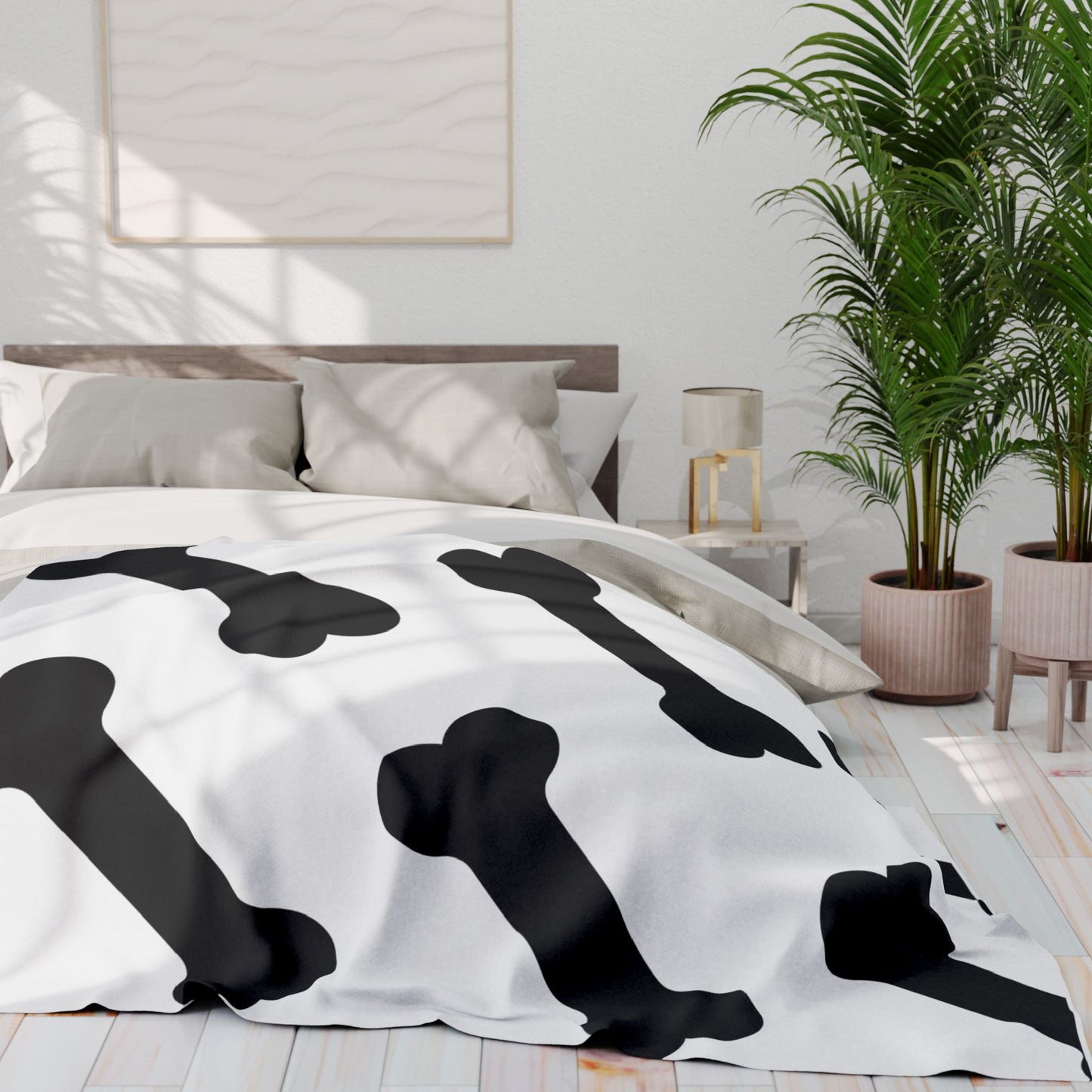 Dog Bone Fleece Blanket – Cozy Pet-Themed Throw for Dog Lovers, Available in 2 Sizes