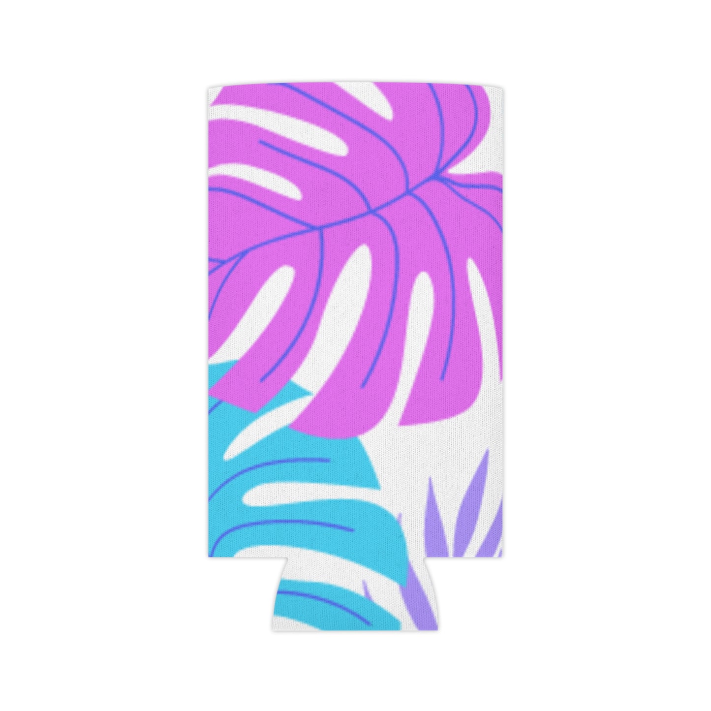 Island Vibes Koozie - Personalized Purple & Teal Can Cooler for Beach, Summer, and Outdoor Parties | Drink Insulator