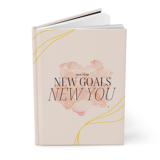 New Goals New You Journal  Matte Hardcover 150 Lined Pages Stylish 2025 Planner for Goal Setting and Motivation